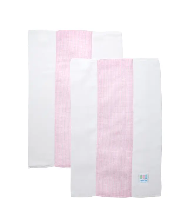 3 Marthas Small Check Burp Cloth Set