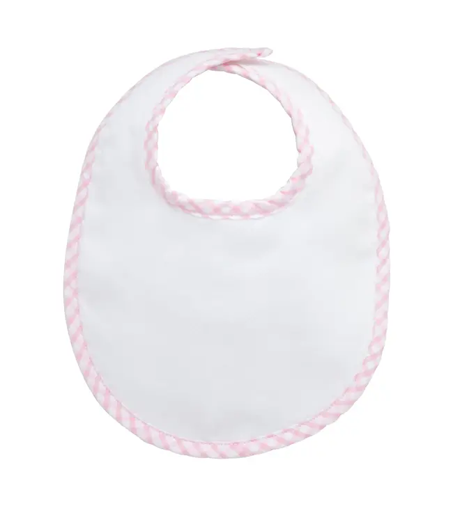 3 Marthas Med Pique Bib Pink Check