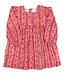 Smocking Bird Christmas Linear Floral Block Print Dress