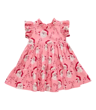 Pink Chicken Pink Candy Cane Santa Jennifer Dress