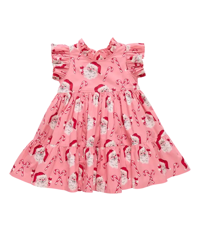Pink Chicken Pink Candy Cane Santa Jennifer Dress