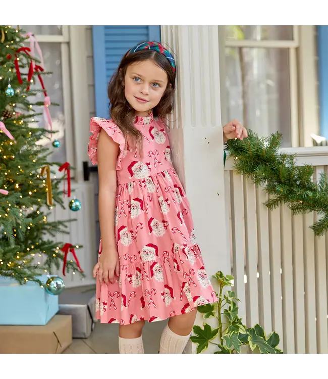 Pink Chicken Pink Candy Cane Santa Jennifer Dress