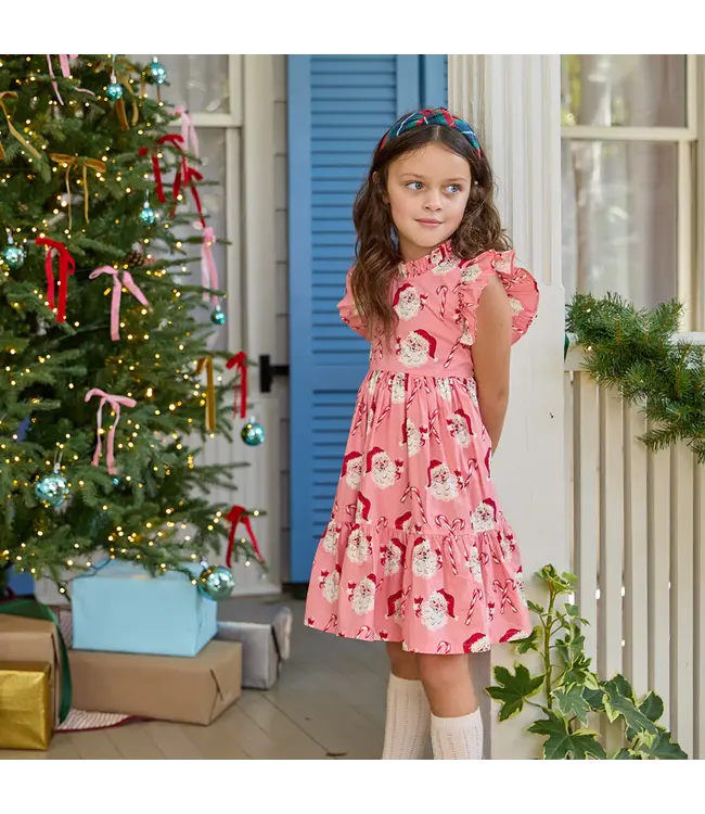 Pink Chicken Pink Candy Cane Santa Jennifer Dress