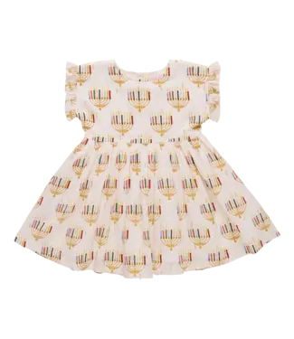 Pink Chicken Colorful Menorahs Adaline Dress