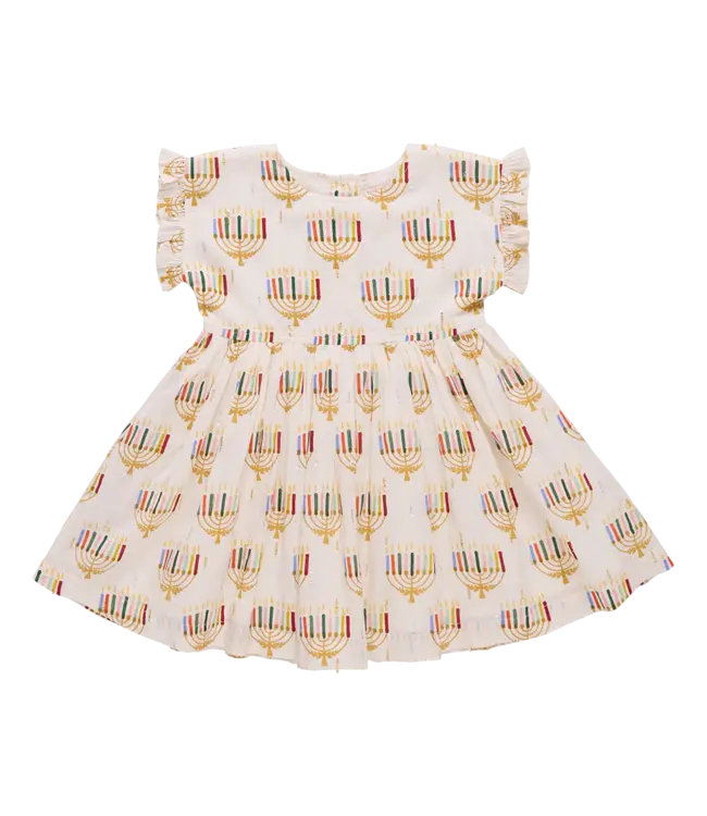 Pink Chicken Colorful Menorahs Adaline Dress