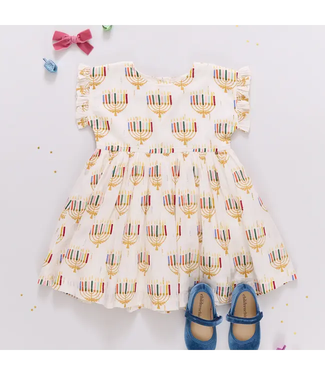 Pink Chicken Colorful Menorahs Adaline Dress