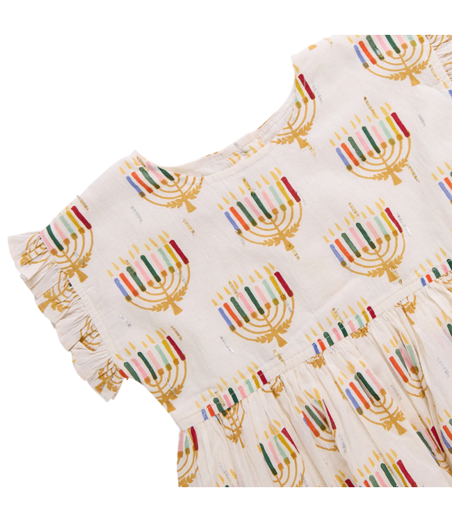 Pink Chicken Colorful Menorahs Adaline Dress