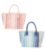 Ombre Striped Tote Bag with Fringe