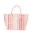Ombre Striped Tote Bag with Fringe