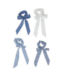 Blue & White Bow Hair Ties