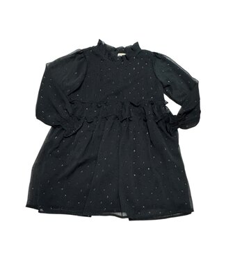 Forever Young Black Ruffle Waist Dress