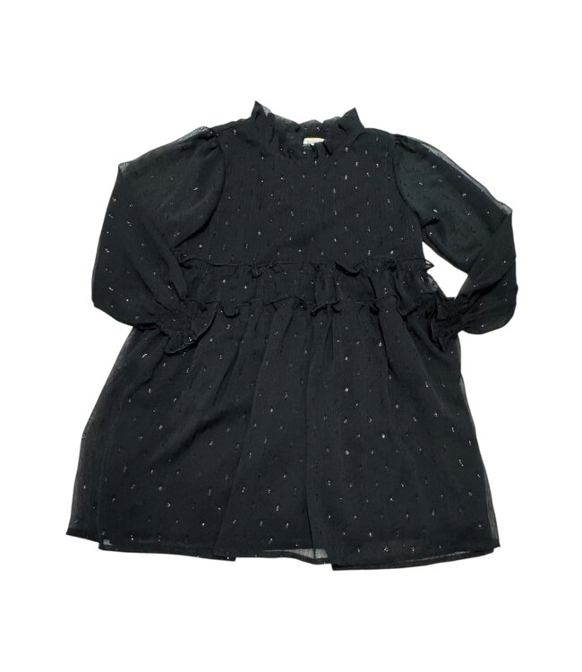Forever Young Black Ruffle Waist Dress