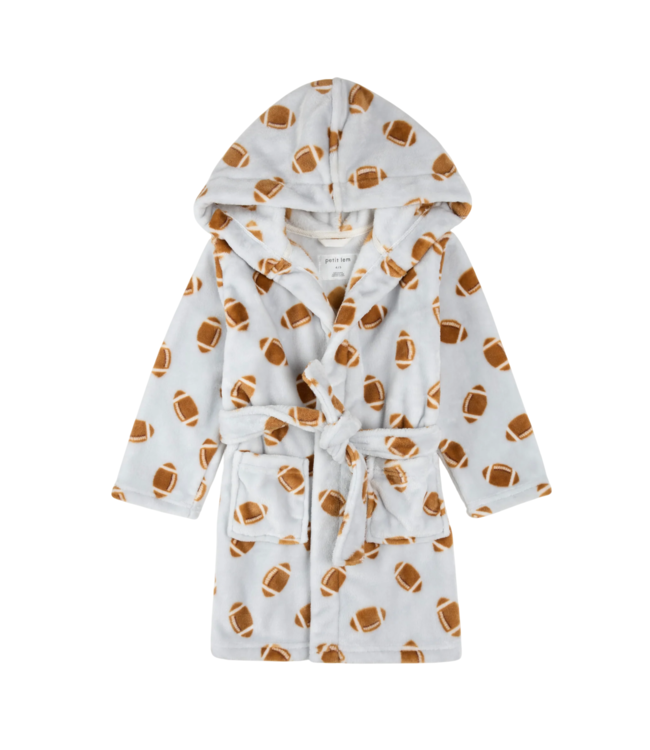 Miles the Label Grey Plush Football Robe