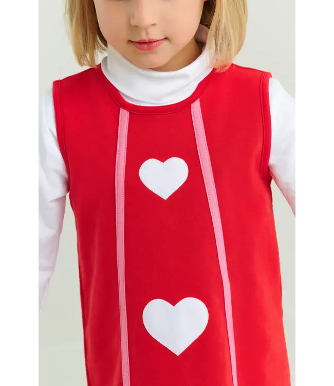Beaufort Bonnet Richmond Red/White/Hearts Annie Apron Dress