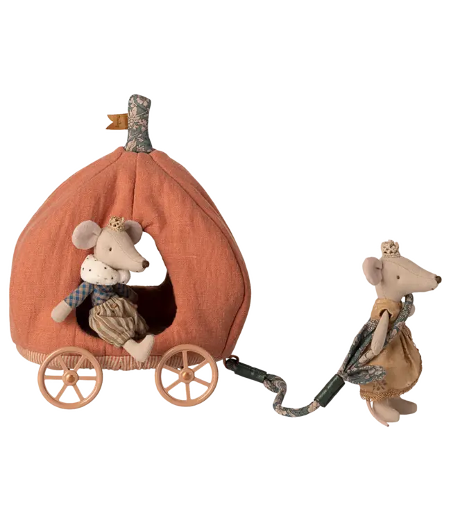 Maileg Pumpkin Carriage, Mouse