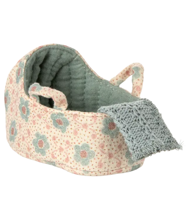 Maileg Baby Mouse in Carry Cot