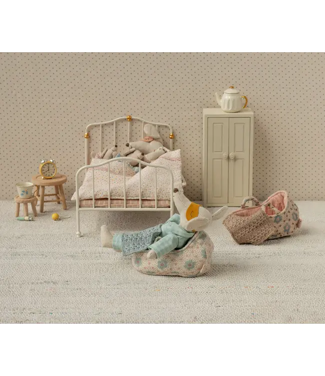 Maileg Baby Mouse in Carry Cot