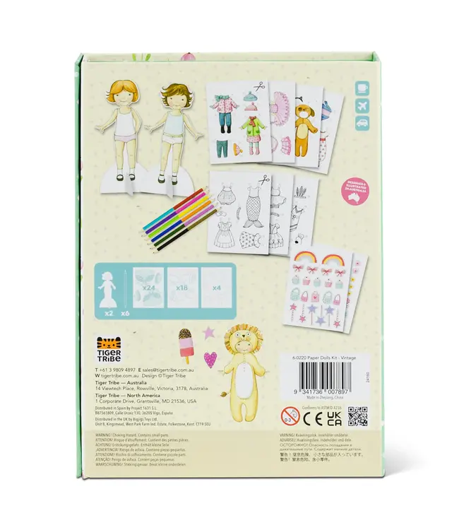 Tiger Tribe Paper Dolls Kit