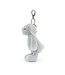 Jellycat Bashful Silver Bunny Bag Charm