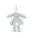 Jellycat Bashful Silver Bunny Bag Charm