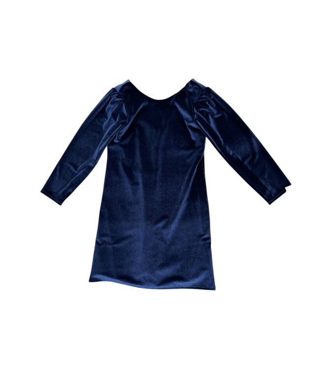 Susanne Lively Designs Navy Velvet Aline w/Long Sleeves