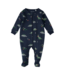 Petit Lem Navy Holiday Footed Romper