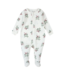 Petit Lem Off White Holiday Knit Footed Sleeper