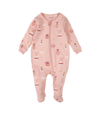 Petit Lem Pink Knit Footed Holiday Sleeper
