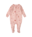 Petit Lem Pink Knit Footed Holiday Sleeper