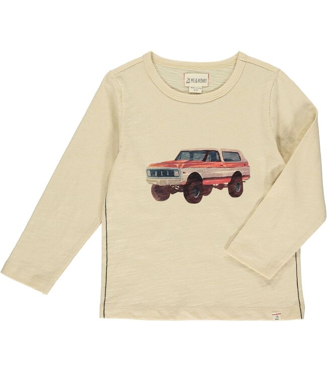 Me & Henry Beige Bronco Cherokee Raglan Tee