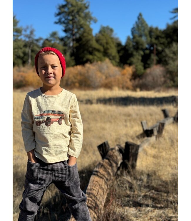 Me & Henry Beige Bronco Cherokee Raglan Tee