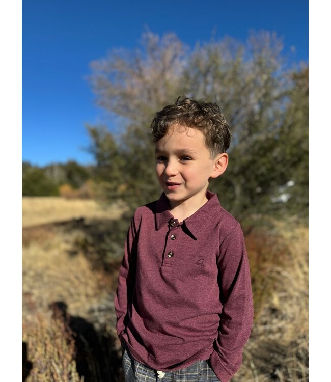 Me & Henry Burgundy Spencer Polo