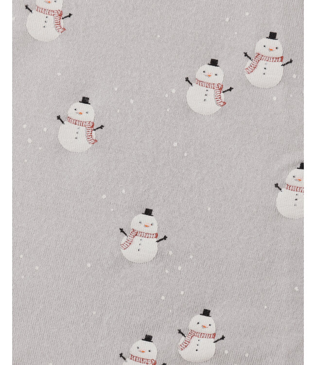 Quincy Mae Frost Snowmen Bamboo Zip Footie