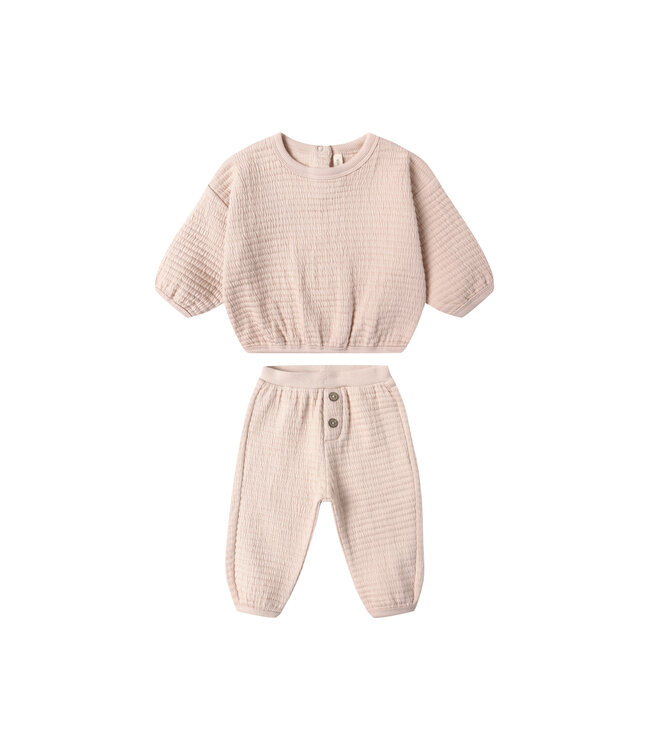 Quincy Mae Antique Textured Sweat Set