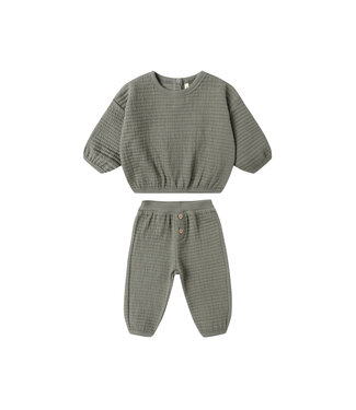 Quincy Mae Forest Textured  Sweat Set