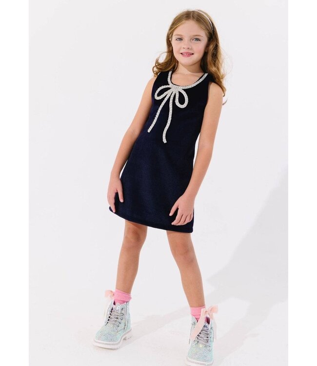 Lola & the Boys Velvet Bow Princess Dress