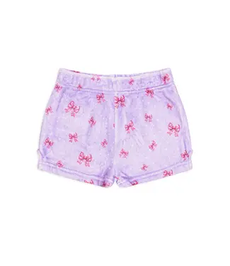 Preppy Goose Lavender Holiday Bows Lounge Shorts