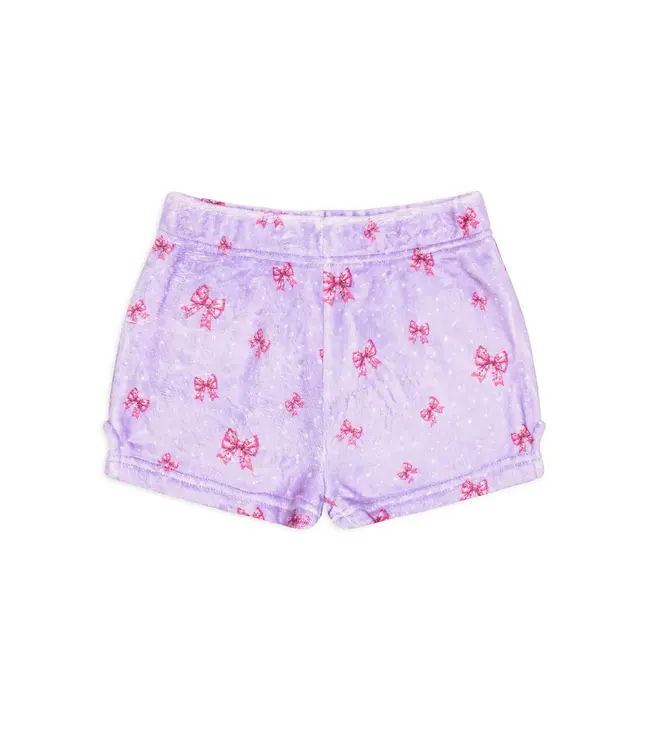 Preppy Goose Lavender Holiday Bows Lounge Shorts