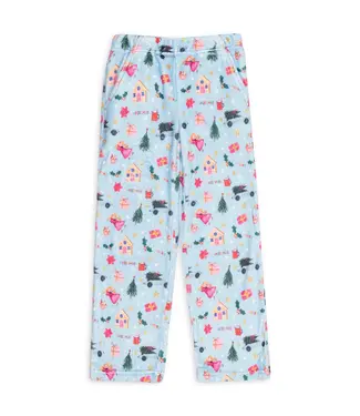 Preppy Goose Light Blue Christmas Loungewear Pant