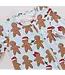 Pink Chicken Lt. Blue Gingerbread Bamboo Romper
