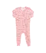 Pink Chicken Pink  Candy Cane Bows Ruffle Bamboo Romper
