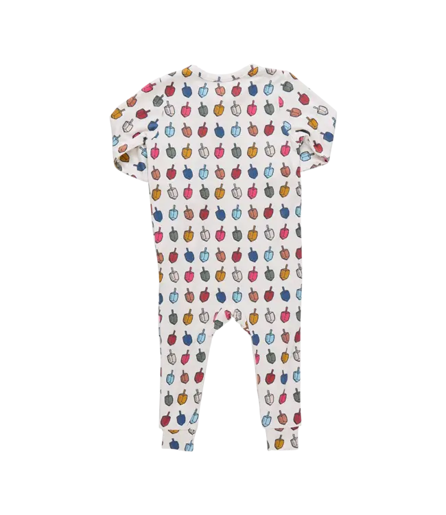 Pink Chicken Dreidels Bamboo Romper