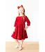 Mila & Rose Red Velvet Sequin Dress