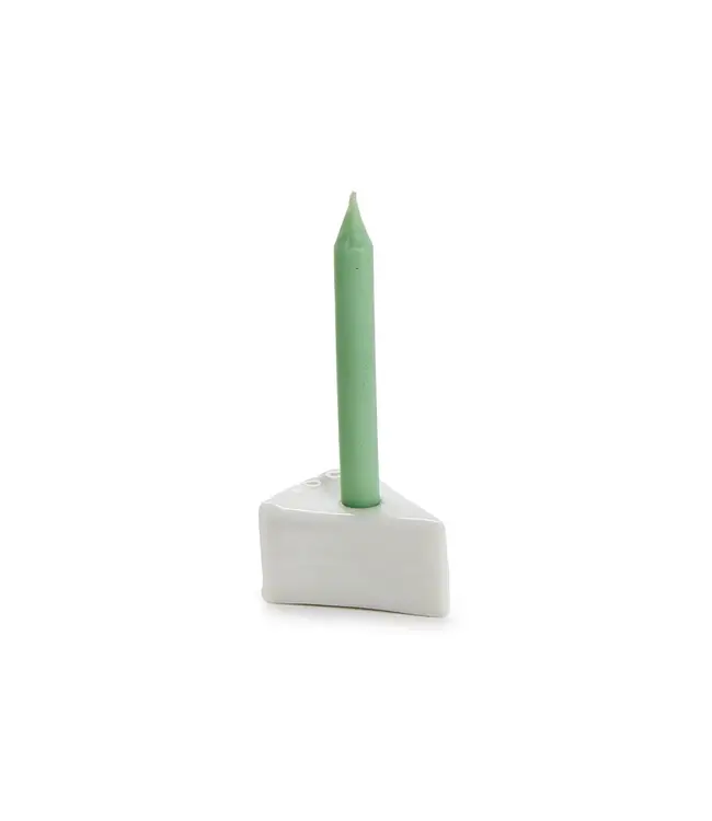 cupcakes & cartwheels Slice of Cake w/Candle in Gift Box