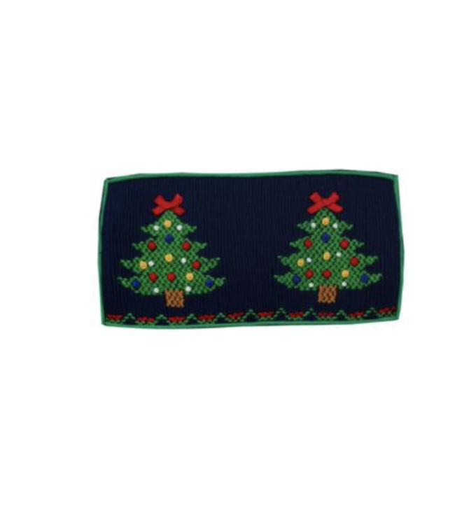 Anavini Navy Blue Knit Christmas Tree Tunic Set