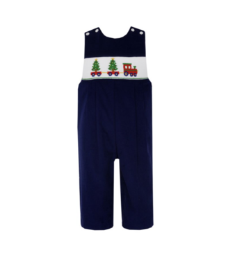 Anavini Navy Blue Corduroy Tree Train Jon Jon