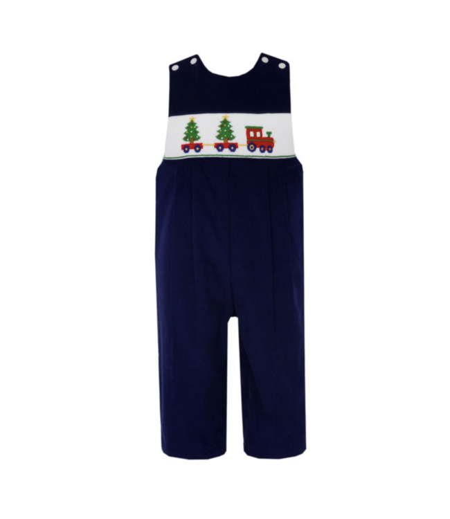 Anavini Navy Blue Corduroy Tree Train Jon Jon