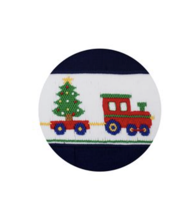 Anavini Navy Blue Corduroy Tree Train Jon Jon