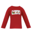 Anavini Red Knit L/S Santa Sleigh T-Shirt