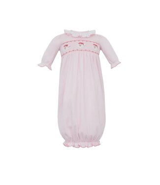 Petit Bebe Pink Knit Santa Face L/S Sac